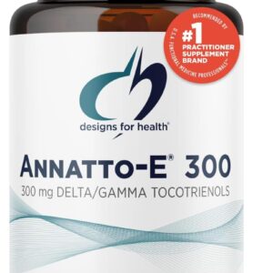Designs for Health Annatto-E 300mg Tocotrienols Vitamin E – Delta + Gamma Tocotrienols to Support Heart Health, Eye Health, Healthy Aging – DeltaGold Antioxidants Supplement (60 Vitamin E Softgels)