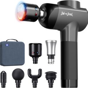 BOB AND BRAD X6 Pro Max Massage Gun with Heat-Cold and Metal Head Therapy, Percussion Deep Tissue Massager Gun for Athletes, Electric Muscle Massage Gun with 6 Replacements