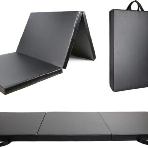 RitFit Upgraded Folding Exercise Mat, 2 Inch Thick Gymnastics Mat 3’x6’,4’x8’,4×10’,2’x8′ with Carrying Handles for Yoga, MMA, Stretching, Core Workouts and Home Gym Protective Flooring