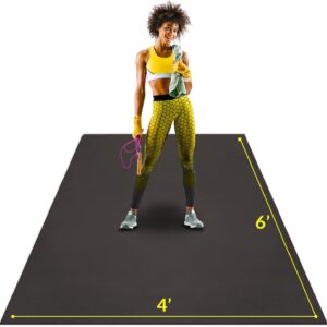 ActiveGear Large Exercise Mat for Home Workout | Workout Gym Flooring for Home Gym | Rubber Workout Mat – 6 x 4 ft