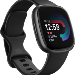 Fitbit Versa 4 Health & Fitness Smartwatch with GPS, 24/7 Heart Rate, Sleep Tracking, Workout Modes, Built-in Alexa, Water Resistant, 6+ Day Battery Life – Black