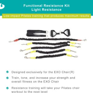 Balanced Body EXO Chair Functional Resistance Kit, Tension-Resistant Handles and Bands, Cables for Pilates and Strength Training