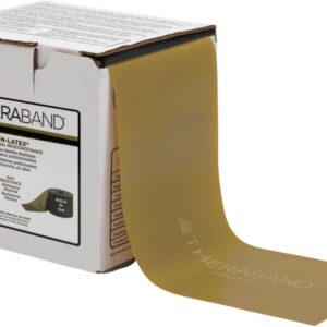 THERABAND Resistance Band 25 Yard Roll, Non-Latex Professional Elastic Stretch Bands for Upper & Lower Body Exercise Workouts, Physical Therapy, Lower Pilates, Flexibility, & Rehab, Dispenser Box