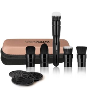 blendSMART Full Artistry Electric Rotating Makeup Brush Set 5 brushes + Travel Case and Cleansing Mat