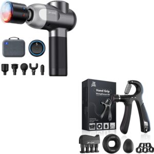 BOB AND BRAD C2 Pro Massage Gun and Hand Grip Strengthener Kit with Counter