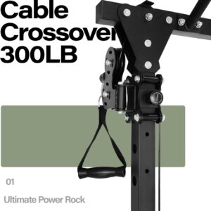 MAJOR FITNESS Drone1 Power Cage – Multi-Function Power Rack for Home Gym, Squat Rack, Cable Crossover System, for Strength Training, Heavy-Duty Steel Construction