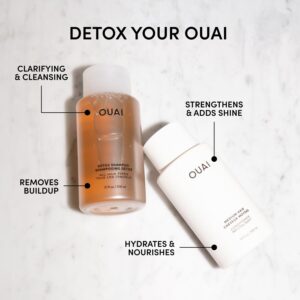 OUAI Detox Shampoo & Medium Hair Conditioner Bundle – Clarifying Shampoo for Build Up, Dirt, Oil, Product and Hard Water & Hydrating Conditioner for Medium Hair (2 Count)
