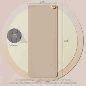 Heating mat, Adjustable Temperature Heated Floor mat, Extra Large Anti Slip Electric Heating Yoga mat,Foot Warmer,Winter 120V Heated Rug Suitable for Yoga, Pilates,Exercise,Heating Pad