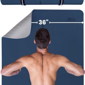 Extra Wide Yoga Mat for Men Women (72″L x 36″W) Non Slip Fitness & Exercise Mat with Alignment Marks for Yoga, Pilates, Floor Workouts