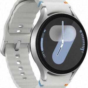 SAMSUNG Galaxy Watch 7 (44mm) AI Smartwatch w/ 1.5″ AMOLED, Wear OS 5, Wi-Fi, Bluetooth, Heart Rate, Sleep Apnea & GPS Fitness Tracker, International Model L310 (w/Fast Charger, Silver)