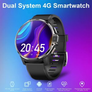 4G Smart Watch Dual System 1.6″ IPS Large Screen 4GB+64GB 5.0MP Dual Camera Android 9.1 Smartwatch 1050mAh WiFi GPS Fitness Tracker Sport Watch (4GB+64GB)