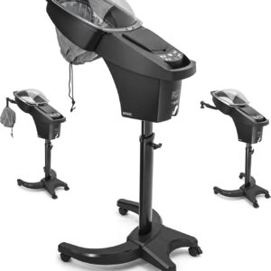 Elitzia Hair Steamer Micro Mist Scalp Detox System Hair Wash Reclining Chair Table Professional Tool Hair Care Salon SPA Barber Shop Shampoo Bowl Mist Hooded Natural Black Hair ET19192