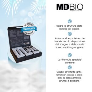 MD PLUS BIO Advanced Special Formula Package – Clinical Hair Transplant Repair Kit – Special Hair Care Set Containing; Shampoo, Serum, Multivitamins and Complex Meso Serum – Biotin, Keratin, Collagen