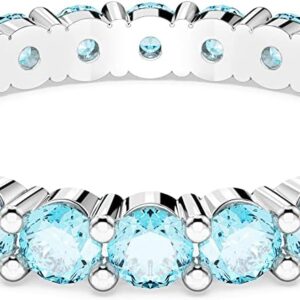 SWAROVSKI Matrix Crystal Ring Collection, Round Cut, Prong Setting, Rhodium Finish