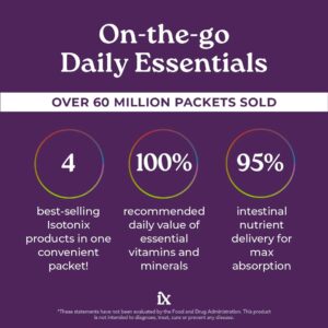 Isotonix Daily Essentials Multivitamin Powder Packets with OPC-3, Multivitamin, B-Complex & Calcium Plus – Gluten-Free, Non-GMO, Fast Absorption Vitamins for Energy, Immunity, and Bone Health