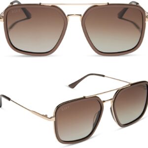 DIFF Jordan Designer Oversized Navigator Sunglasses for Women UV400 Protection
