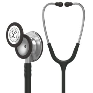 3M Littmann Classic III Monitoring Stethoscope, 5620, More Than 2X as Loud, Weighs Less, Stainless Steel Chestpiece, 27″ Black Tube