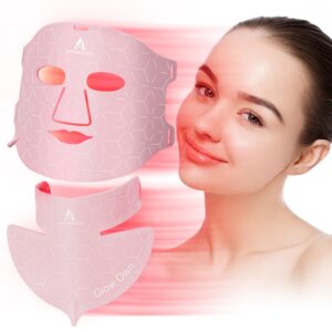 Acne Removal Wrinkle Reduction Skin Care Mask | LED Light Therapy Red light Blue light | Glowing Skin Photo Facial (7 color)