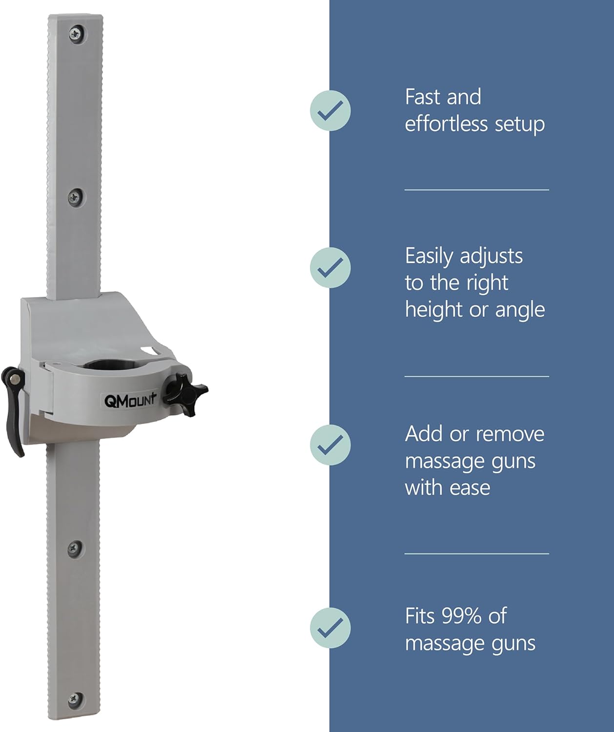 Massage Gun Holder for Back - Fully Adjustable Massage Gun Wall Mount Back Massager, High Strength Nylon Body, No Slip, Immovable Strong Attachment, Supports Deep Massaging - Image 9