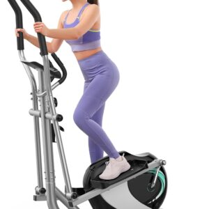 Elliptical Exercise Machine, Dripex Magnetic Elliptical Machine for Home, Hyper-Quiet Elliptical Training Machines w/ 6KG Flywheel, 8 Resistance Levels, Pulse Monitor, LCD Monitor, Device Holder