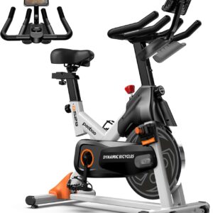 pooboo Exercise Bike, Adjustable Magnetic/Brake Pad Resistance Silent Belt Drive, Indoor Cycling Bike for Home Cardio, Fitness Stationary Bike with 350lbs/300lbs Weight Capacity &Upgraded Version Seat