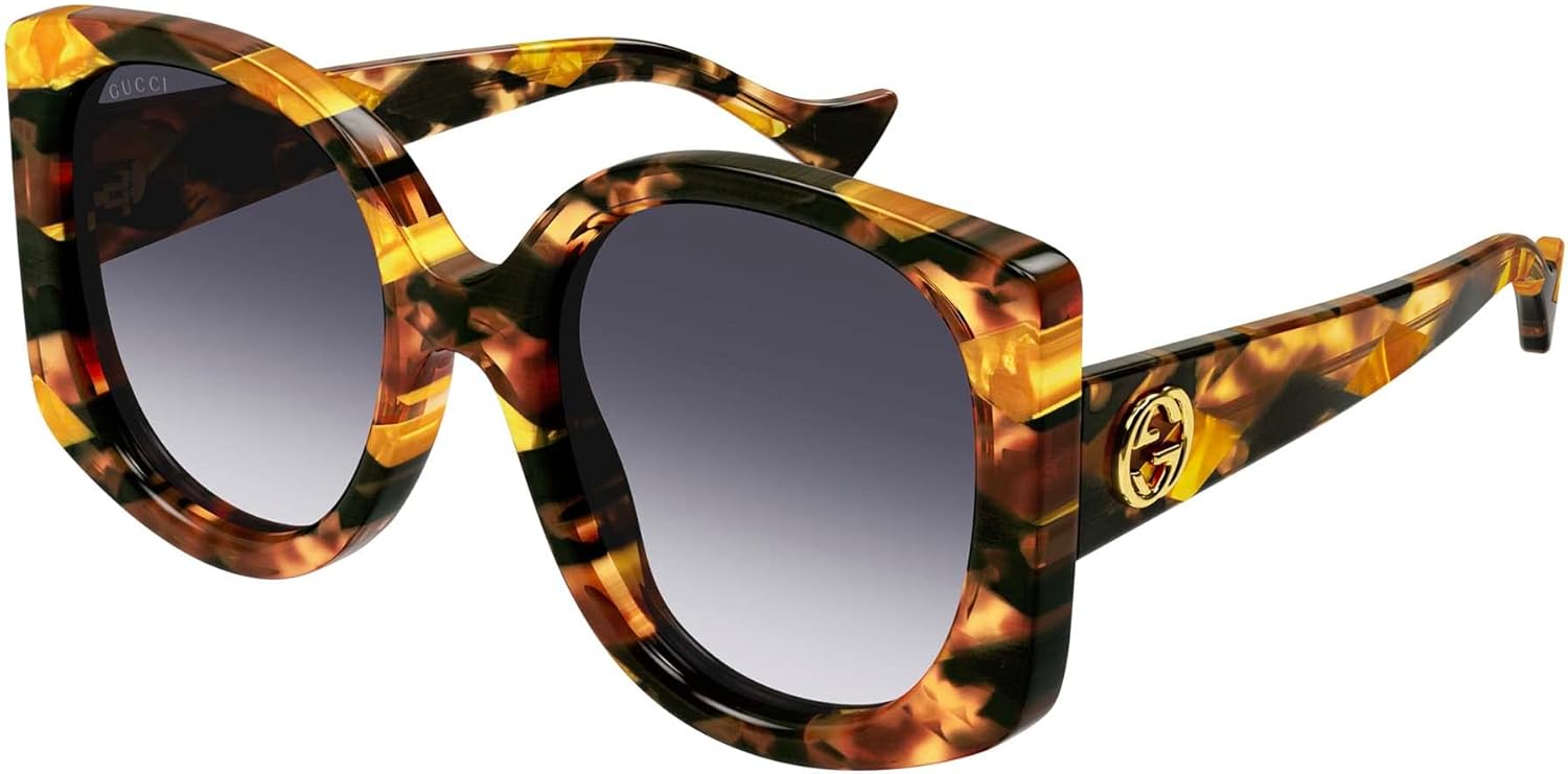 Gucci Women's GG Acetate Oversized Round Sunglasses