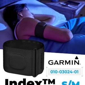Garmin Index Sleep Monitor (S/M) – Smart Sleep Band with Advanced Sleep Tracking & Recovery Metrics, HRV, Skin Temperature & Women’s Health Tracking, Garmin Connect Compatible + Wearable4U PowerBank