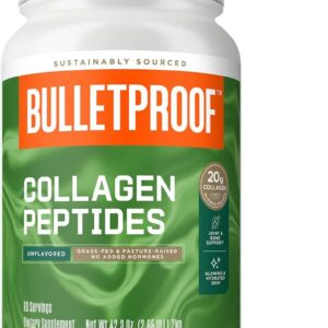 Bulletproof Unflavored Collagen Peptides Powder, 42.3 Ounces, Grass-Fed Collagen Protein and Amino Acids for Skin, Bones and Joints
