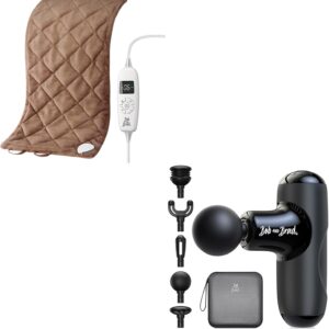 BOB AND BRAD Q2 Mini Massage Gun and Weighted Heating Pad with Far Infrared Therapy
