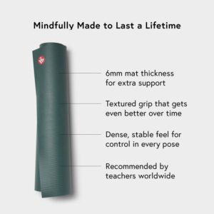 Manduka PRO Yoga Mat 71″ – 6mm | Lifetime Durability | Hygienic Construction | Premium Studio Quality | Teacher Approved | 71 x 26 inches | Verve