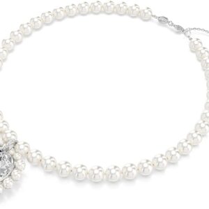 Swarovski Ariana Grande Collection, Clear Crystal & Pearls, Rhodium Finish, Necklaces, Earrings and Bracelets