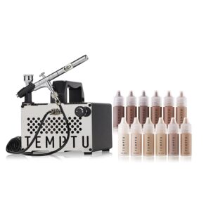 TEMPTU S-One Advanced Airbrush Compressor For Beauty & Full Body Work | Ideal For School, Salon & Workstation Use | Built In psi Regulator, Thermally Protected Motor