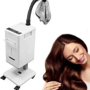 500W Professional Nano Hair Steamer Machine, Anion Hair Color Processor Hair Care Instrument,Beauty Salon Vertical Nano Hair Steamer Machine w/Drawer & Wheels for Perm Hair Care Hair Repair