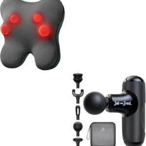 BOB AND BRAD Q2 Mini Massage Gun (Black) and EZBack Back and Neck Massager