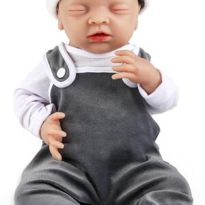 IVITA 14 inch Full Body Silicone Reborn Baby Boy Not Vinyl Dolls Anatomically Correct Lifelike Newborn Silicone Baby Dolls Stress Relief Anti-Stress Toys for Kids & Toddlers Child Gifts – Boy