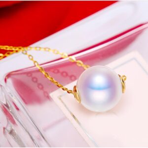 Tahitian Black Pearl/Akoya White Pearls Necklace Fine Jewellery Round AAAA+ Pearl 18K Pearl Pendant Necklace Gifts for Women Her- Anniversary Birthday Fine Jewelry -Valentine’s Day Mothers Day Gifts