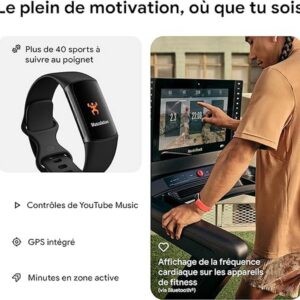 Fitbit Charge 6 Activity Tracker – Heart Rate Monitoring, 7-Day Battery, Google Apps, Maps & Wallet, Comprehensive Health Insights, Sleep & Activity Analysis, S & L Bands, German Spec, Obsidian/Black