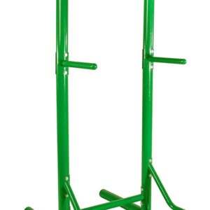 Stamina Pull Up Bar Tower & Dip Station, Free Standing Outdoor Home Gym Equipment, Green – Adjustable and Portable Workout Stand for Calisthenics Body Weight Training