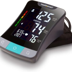 HealthSmart Digital Premium Blood Pressure Monitor with Automatic Upper Arm Cuff that Displays Blood Pressure, Pulse Rate and Irregular Heartbeat, Stores up to 120 Readings for 2 Users