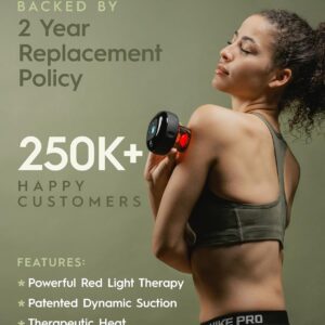 REVO The Original 4-in-1 Smart Cupping Therapy Massager, Red Light Therapy for Targeted Pain Relief, Knots, Aches, Muscle Soreness, Circulation & Tighter Skin, Portable Cupping Kit (Four Pack)