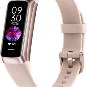 Fitness Tracker with Step Counter/Calories/Stopwatch, Activity Tracker, Health Tracker with Heart Rate Monitor, Sleep Tracker,1.10”AMOLED Touch Color Screen, Pedometer Watch for Women Men