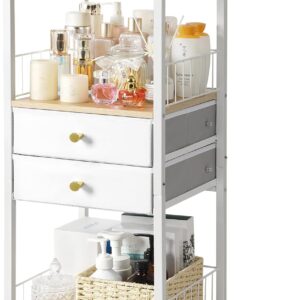 Makeup Organizer, Floor Skincare Organizers, Make Up Organizers and Storage with Drawers, Vanity Organizer Cosmetics Display Cases Holder for Skin Care Nail Polish Perfume Makeup brush Hair Tool