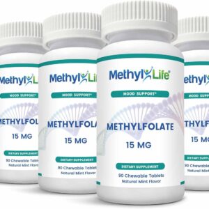 L-Methylfolate 15mg – L Methyl folate Supplement for Women & Men, Premium Cerebrofolate Formula (5-MTHF) – High Bioavailability Active Folate | 90 chewable Tablets 3 Months Supply Non-GMO, Gluten-Free