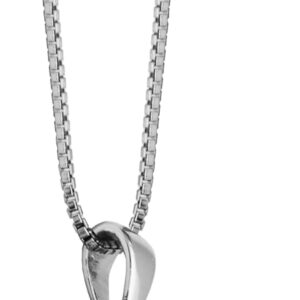 Amazon Essentials Sterling Silver Created Pink and White Sapphire Wrapped Heart Pendant Necklace , (previously Amazon Collection)