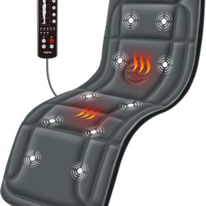 Full Body Massage Mat, Vibration Back Massage Pad for Chair, Bed, Sofa, Back Massager with Heat, Massage Chair Pad, 10 Vibration Motors& 2 Heating Levels, Gifts