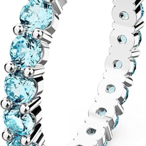 SWAROVSKI Matrix Crystal Ring Collection, Round Cut, Prong Setting, Rhodium Finish