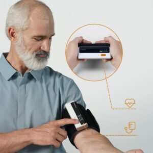 Checkme Bluetooth Blood Pressure Monitor for Home Use, Upper Arm Blood Pressure Machine with Wireless Large BP Cuff, Portable Digital BP Monitor, Reports for iOS & Android