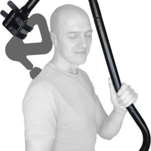 BackBadger Percussive Massage Gun Holder for Back, Compatible with Most Massage Guns, for Hard to Reach Areas – Black