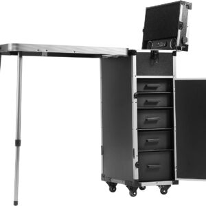 VEVOR Makeup Train Case Professional Makeup Storage Organizer Box Make Up Carrier for Women and Girls