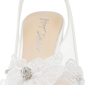 Betsey Johnson Womens Petra Pointed Toe Floral Slingback Heels